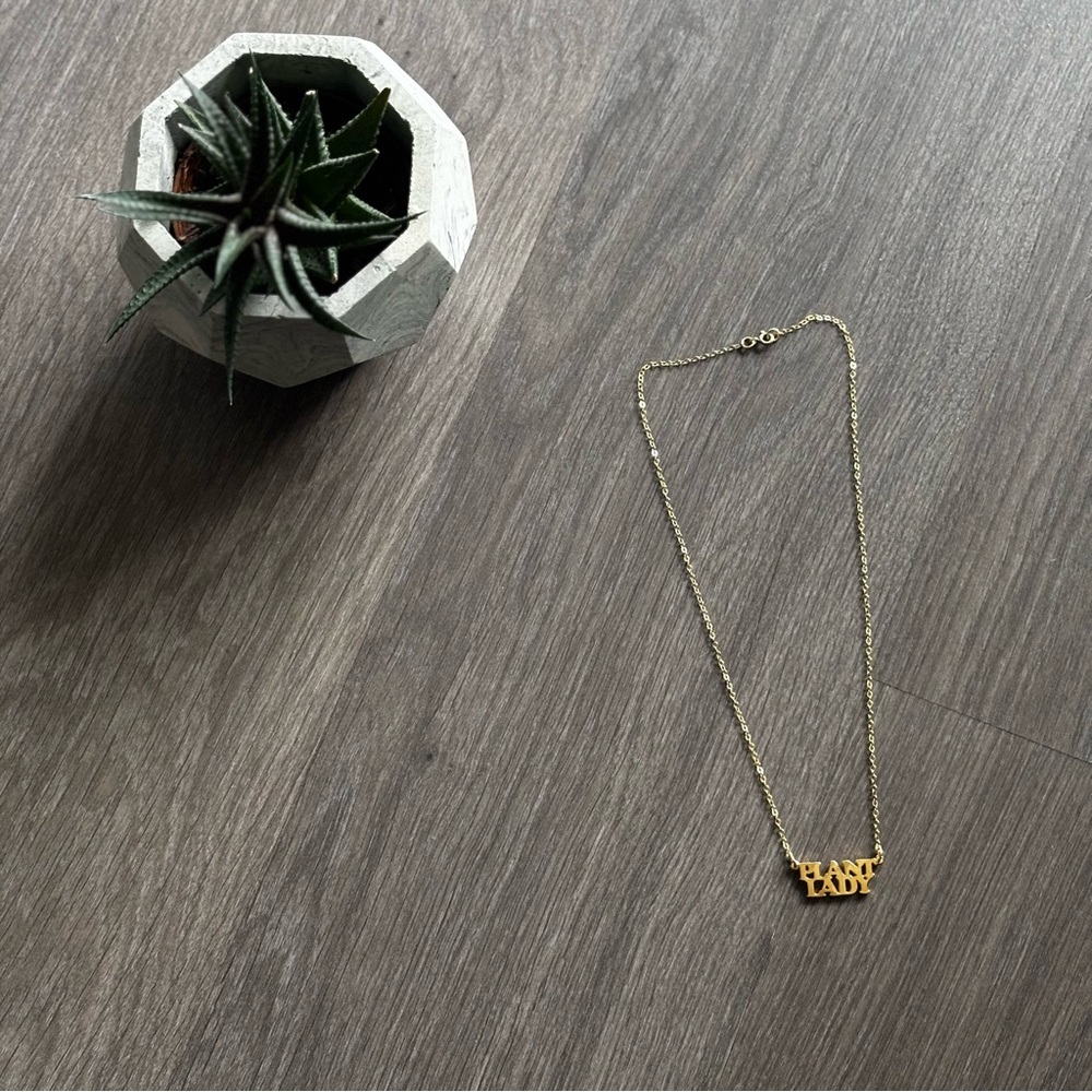 Gold Plated 'Plant Lady' Necklace